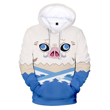 Demon Slayer: Kimetsu no Yaiba Conjunto de Sudadera y Pantalones Hashibira Inosuke Cosplay Traje Conjunto